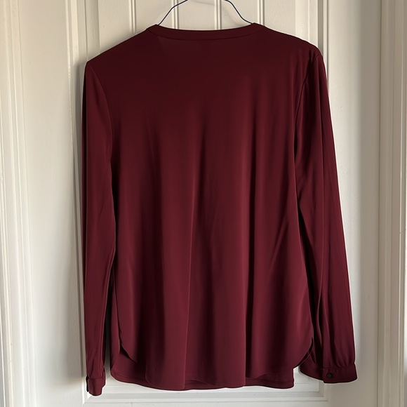 Burgundy Ann Taylor Blouse - Picture 4 of 6